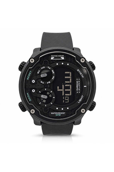 Watch Ceas electronic barbatesc Matteo Ferari MF15, negru, curea din silicon,...