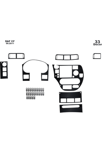 Marscockpitdesign Daf CF وحدة التحكم-تغليف التوربيدو 2011 33 قطعة