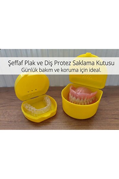 Vulli Şeffaf plak ve protez dişler için muhafaza kutusu 2 adet(1 büyük 1 küçük)