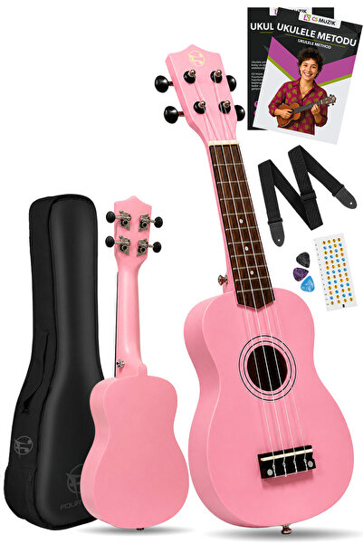 Fourtune Nova UKS-21LPK Soprano Pembe Ukulele Seti