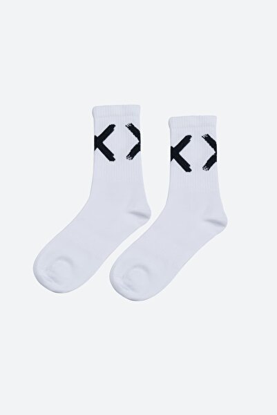 REAL DREAM Black Striped Sports Knitted Socks