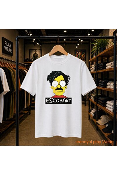 playwear Μπλουζάκι Escobart με στάμπα στο στήθος, 100% βαμβακερό, oversized, ...