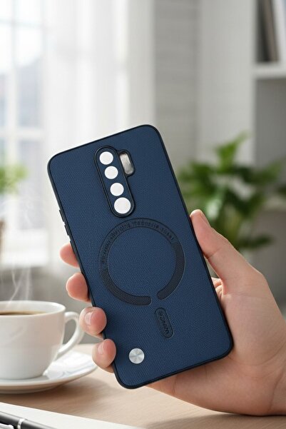 batuteknoloji Redmi Note 8 Pro MagSafe Görünümlü Karbon BTU Silikon Kapak