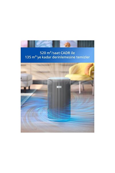 Philips 135 m² Villa ve Dubleks Ev İçin Uygun Wi-Fi Destekli Hava Temizleme Ünitesi Kalabalık Ortamlar İçin Havayı Dakikalar İçinde Yenileyen Otomatik Modlu ve Modern Hassas Mutfak Tartısı Hediye (Onerous)
