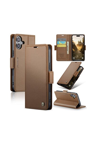 Caseme 023 Luminus Θήκη Πορτοφόλι Brown (Apple iPhone 16 Plus)