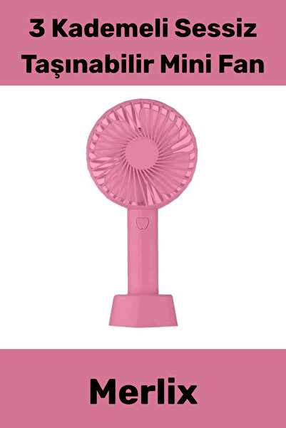 Merlix #Vantilatör Usb Şarjlı 3 Kademeli Sessiz Taşınabilir Mini Fan Pervanel...