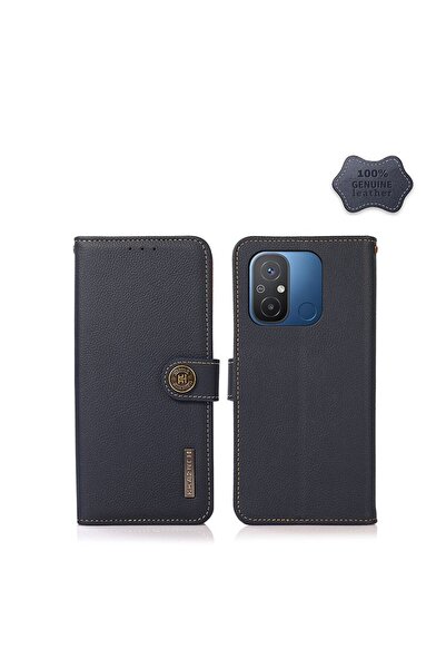 KHAZNEH Custer Δερμάτινη Θήκη Πορτοφόλι Blue (Xiaomi Redmi 12C)