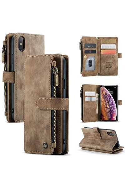 Caseme C30 Multifunctional Θήκη Πορτοφόλι Brown (Apple iPhone X/Xs)