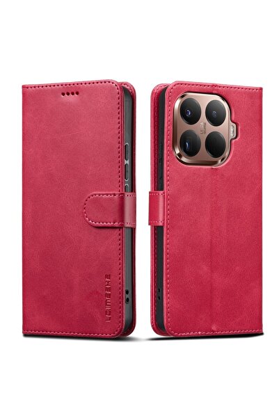 LC.IMEEKE Calf Texture Θήκη Πορτοφόλι Rose (Xiaomi 15T Pro 5G)