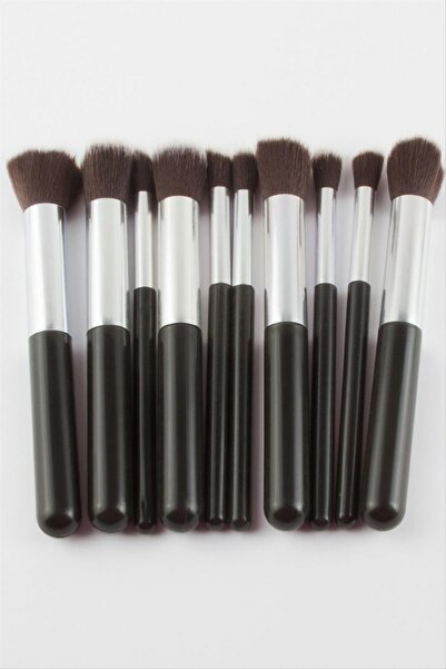 Generic Brand COSMOTEX Müjgan set četkica za šminku od 10 delova (32342) - crna
