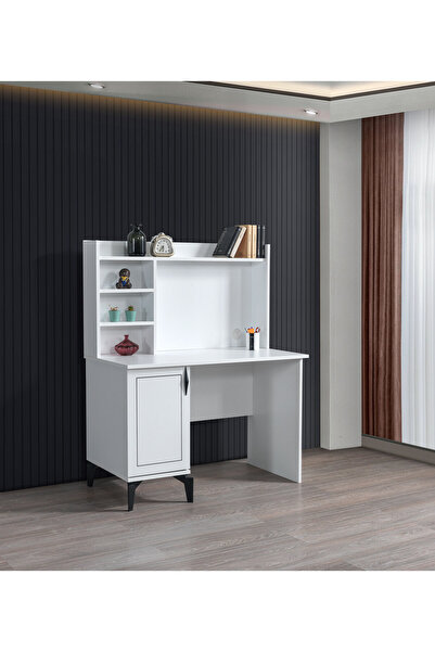 Erz Design Çizgi Kitaplıklı Çalışma Masası 110x60x137cm