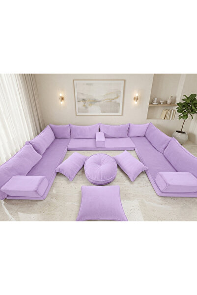 FEYZA DECOR HOME Premium Kadife Modern Şark Köşesi 21 Parça – 20 cm Süngerli ...