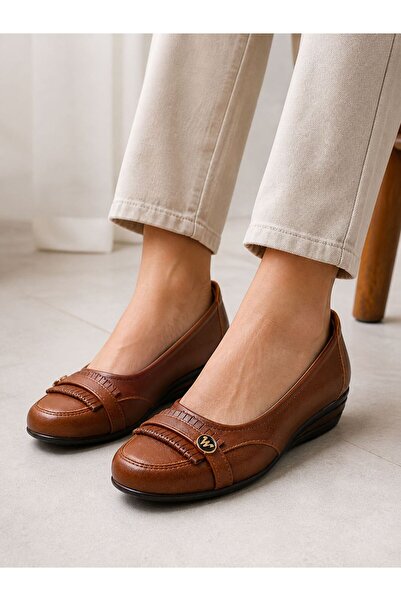 Wanetti LADY COMFORT TABA ORTAPEDİK DOLGU TOPUK GÜNLÜK AYAKKABI