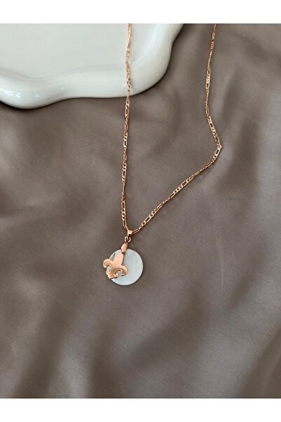 Twelve Copper Colored Pearl Detailed Women's Necklace