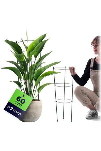 KADAX Suport inelar pentru plante și flori 60 cm, inele de susținere metalice