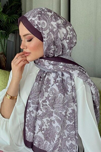 Şulemoda Giyim Aras Pattern Digital Shawl Plum