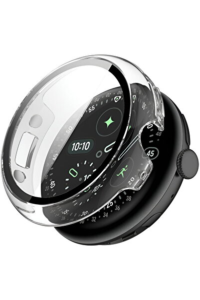 Techsuit Husa pentru Google Pixel Watch 4 45mm + Folie - Defense360 Pro - Clear