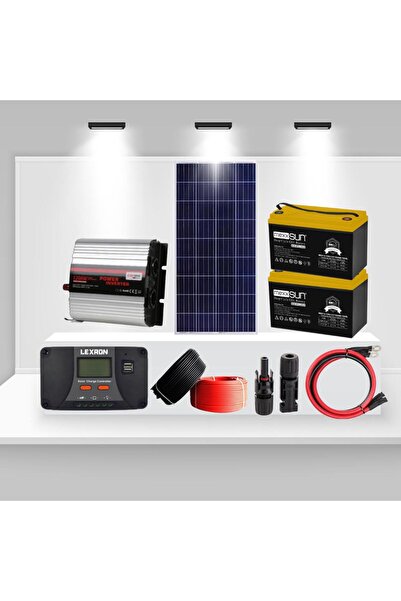 Genel Markalar Mini Bağ Evi İçin 170W Güneş Paneli ve 1200W İnverterli Solar ...