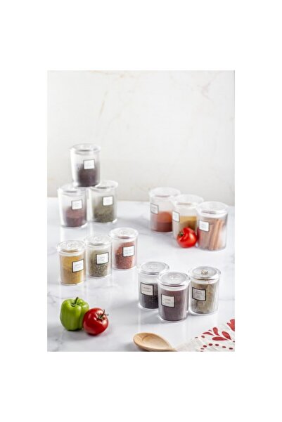 Hobibahçem Set of 12 Baroque Round 2 Size Jars & Storage Container & Food Con...