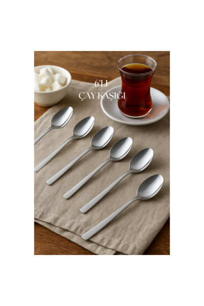 CRİSTAL Stainless Steel 6-Piece Teaspoon Set