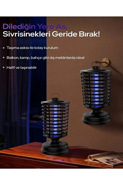 linarya Elektrikli Sinek Öldürücü 4W | Askılı Sessiz Lambalı Karasinek Sivris...