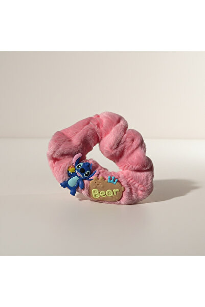 💙🐻 Stitch & Sevimli Hayvan Figürlü Peluş Lastik Toka (Scrunchie)