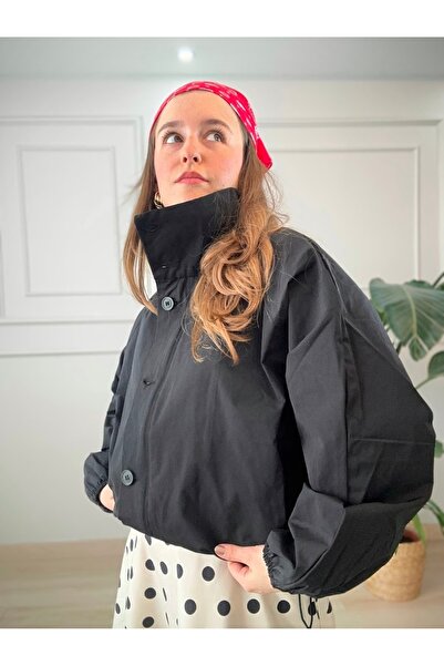 LUUN Oversize Siyah Bomber Ceket