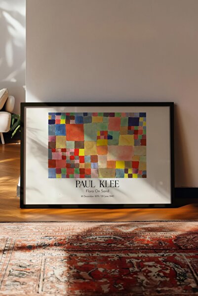 Postifull Paul Klee - Flora na pesku, slika u crnom okviru, umetnička serija ...