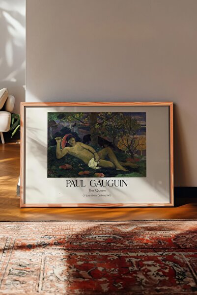 Postifull Paul Gauguin - Regina, Tablou înrămat pe lemn, Seria de artă NR:110585