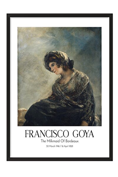 Postifull Francisco Goya - Mladića iz Bordo, slika u crnom okviru, umetnička ...