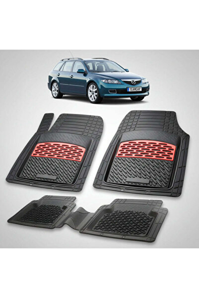 TEAMCAR Πατάκια δαπέδου για Mazda 6 GY Facelift Wagon 2005-2008 |   Κόκκινη Έ...