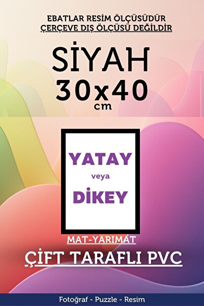 Atlas Sanat Galerisi 22mm-30x40 Cm Mat Pvc Li Camsız Fotoğraf Puzzle Belge Çe...