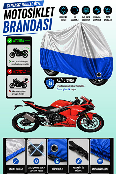 Cemku Twin Top Gray - Bottom Blue Voge 525 Rr Compatible Engine Cover, Rear B...