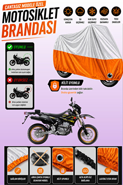 Cemku Twin Top Gray - Bottom Orange Suzuki Drz400 Sm Compatible Engine Cover,...