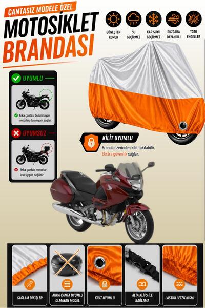 Cemku Twin Top Gray - Bottom Orange Honda Nt 700 V Deauville Abs Compatible E...