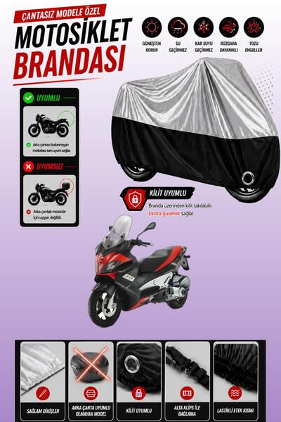 Cemku Twin Top Gray - Bottom Black Aprilia Sr Max 300 Ie Compatible Engine Co...