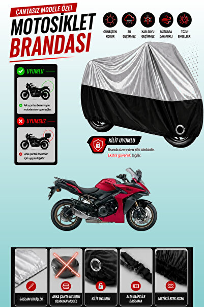 Cemku Twin غطاء محرك متوافق مع سوزوكي GSX-S 1000 GT باللون الرمادي من الأعلى ...
