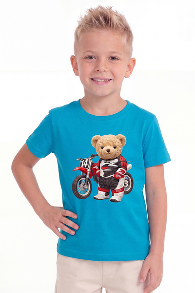 Modmey Printed Short Sleeve Boys' T-Shirt B32