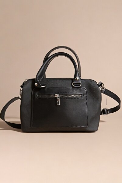 Vellamour Black Stylish Women's Bag with Hand and Shoulder Strap, Zippered, C...