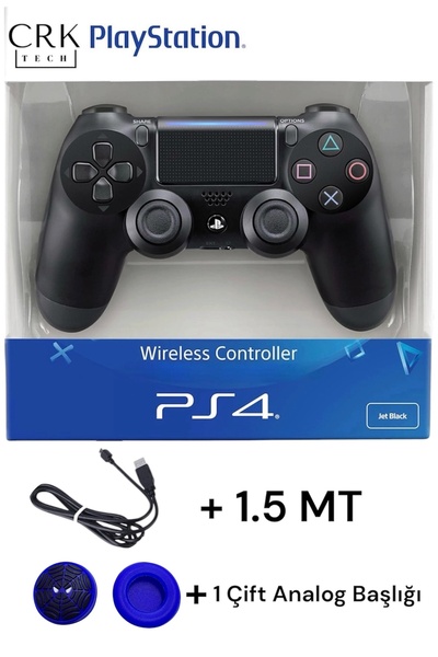 CRK TECH Playstation 4 Dul Yeni Nesil V2 Yenilenmiş Gamepad + 1.5 MT ŞARJ KAB...