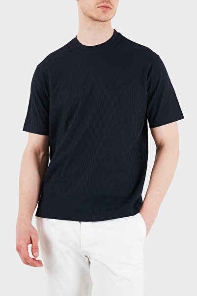 Emporio Armani Pamuklu Regular Fit Logolu Bisiklet Yaka Jakarlı T Shirt Erkek...