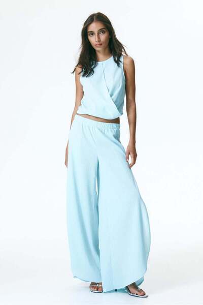 H&M Wide wrap-detail trousers
