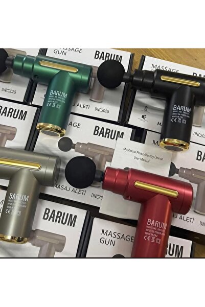 Barum Şarjlı Masaj Tabancası - 6 Kademeli Darbeli Titreşimli Kas Rahatlatıcı,...