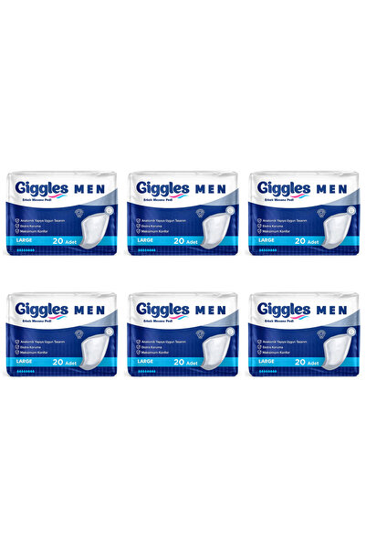 Giggles Erkek Mesane Pedi Large Bladder Pad 6x20 Paket 120 Adet L