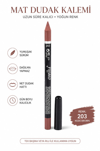 Emilly Emily Mat Dudak Kalemi NUDE BROWN (203)