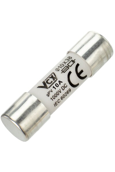 vcx Set of 10 cylindrical gPV fuse links 10A 1000V DC 10x38mm