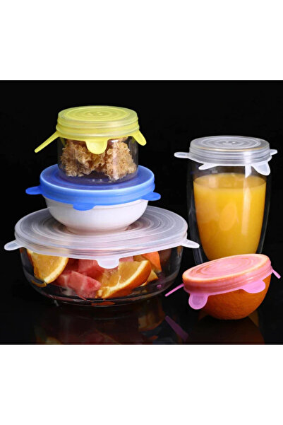 unbranded Set 6 capace din silicon reutilizabile, etanșe, BPA free, pentru bo...