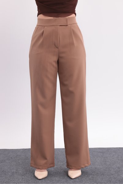 GİYİYORUM Women's Lycra Velcro Closure Palazzo Pants