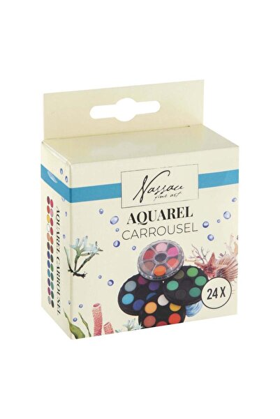 Nassau Set de acuarele Carrousel pentru arte plastice, 24 de culori