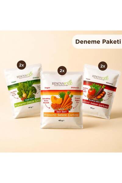 Renovafood Proteinli Sebze Öğünü: 6'lı Deneme Paketi